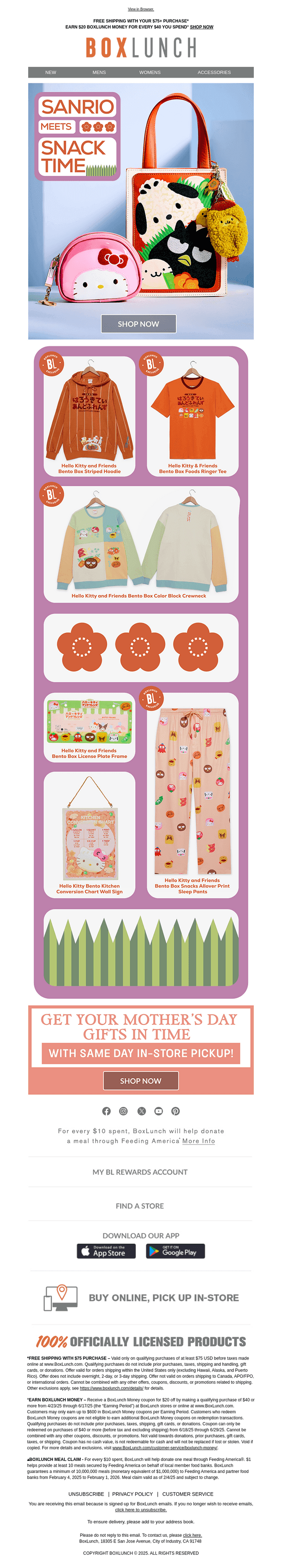 It’s snack time with these Sanrio styles 🍱