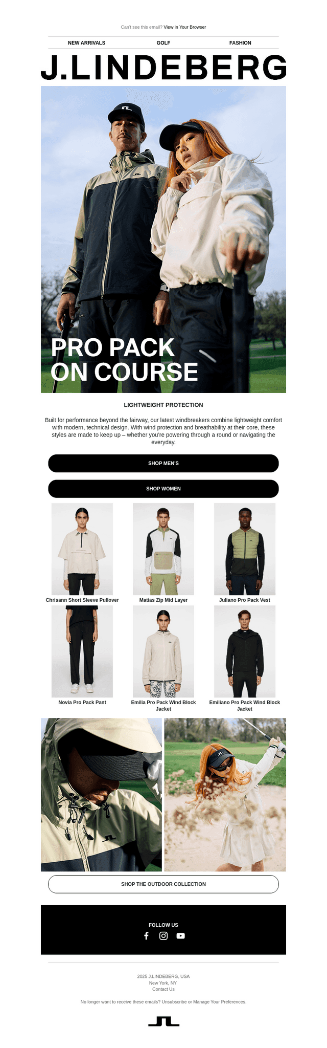 Lightweight Windbreakers for On & Off the Course
