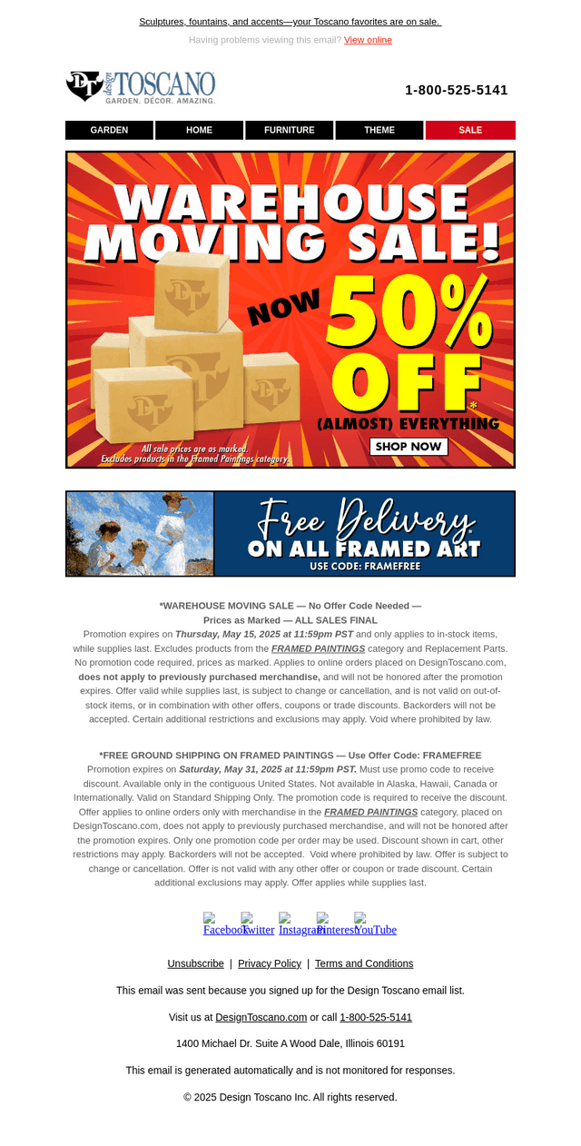 🏺 This Is Not a Drill: 50% Off Almost Everything! * 🏺