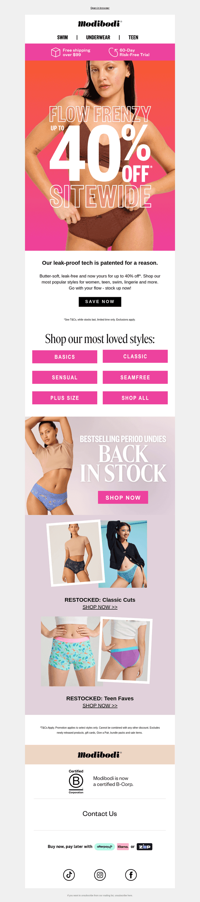 Up to 40% off won’t last!