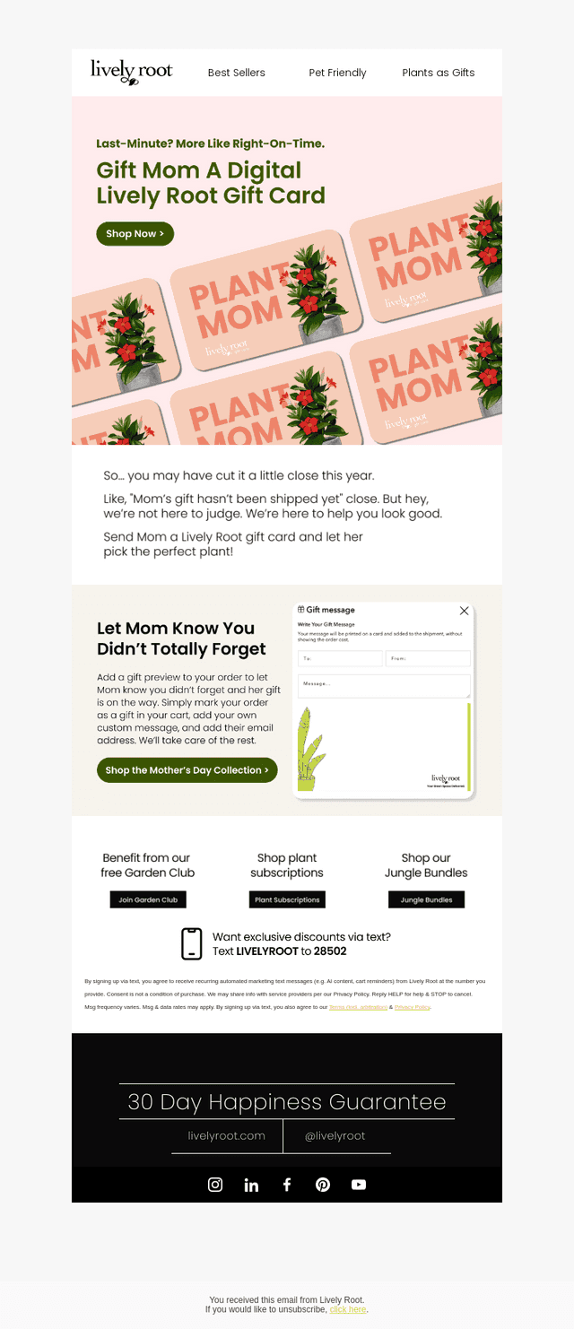 Last-Minute? Mom Will Never Know with a Gift Card 💳🪴