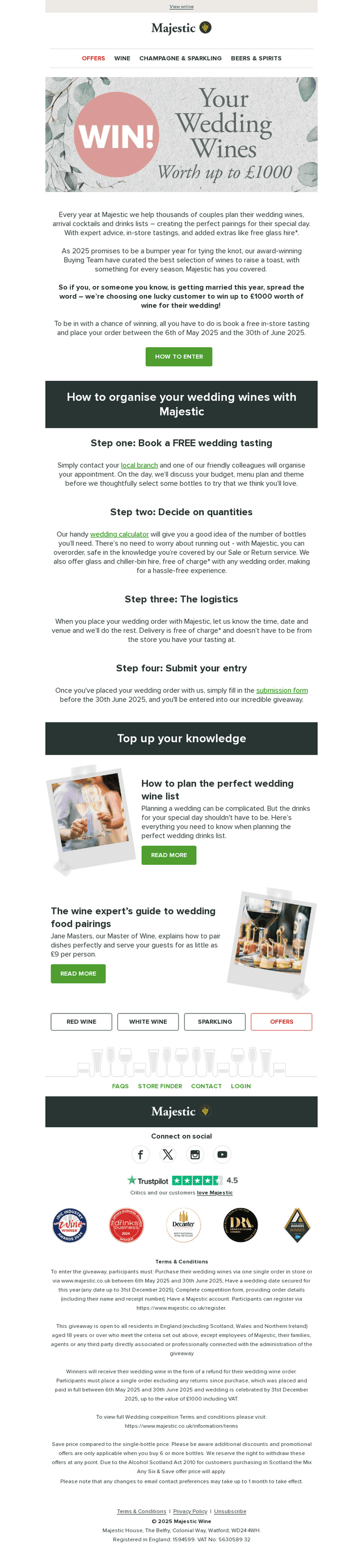Majestic Wine email from Sun, May 11, 2025