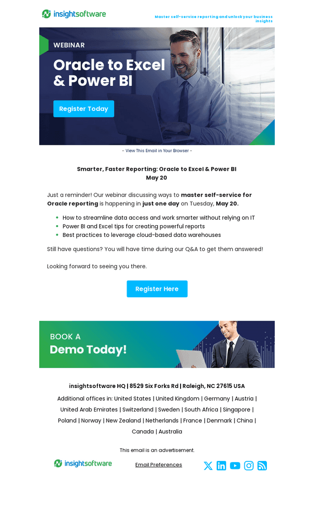 Reminder: Oracle May 20 – Don’t miss it!