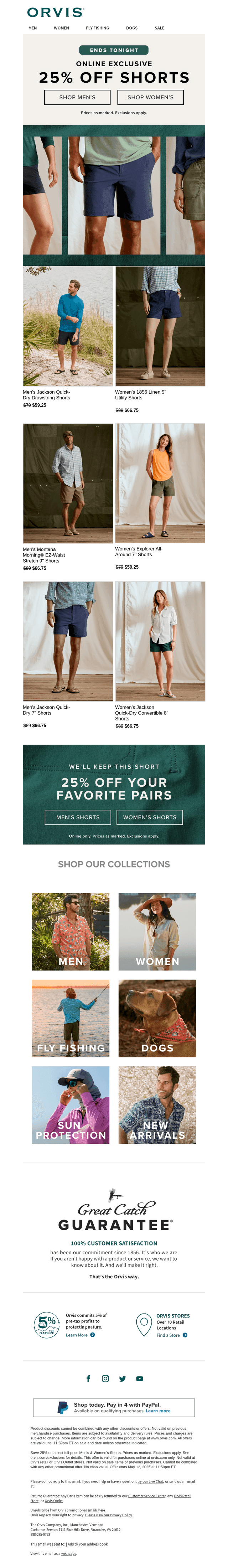 This is it. 25% OFF shorts ends tonight!