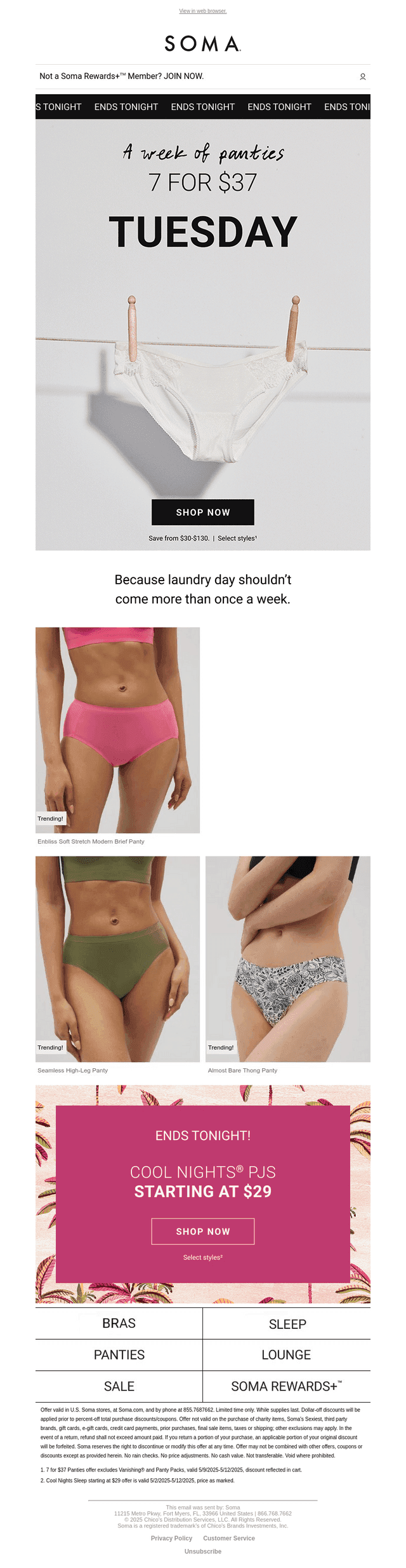 ⏳ Hours left...7 Panties for $37