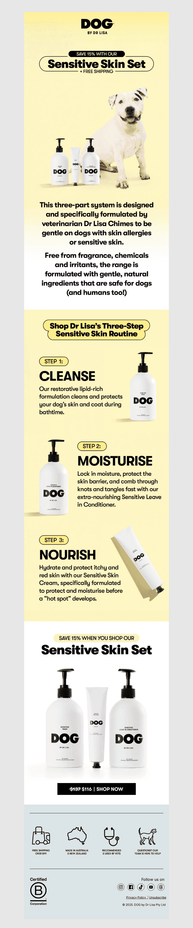 Save 15% on our Sensitive Skin Set