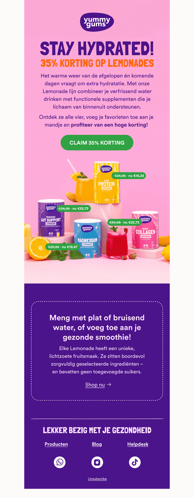 35% korting op Lemonades ☀️💧😎