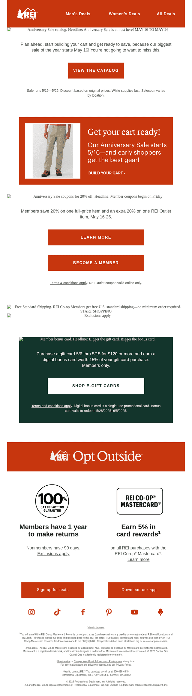 REI email from Wed, May 14, 2025