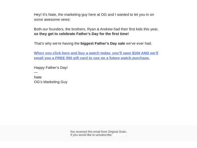 Our Founders’ First Father’s Day