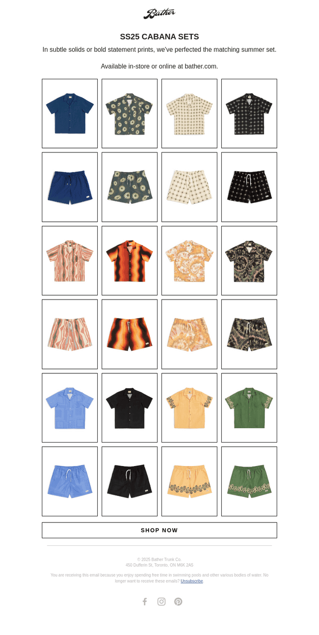 SS25 Cabana Sets