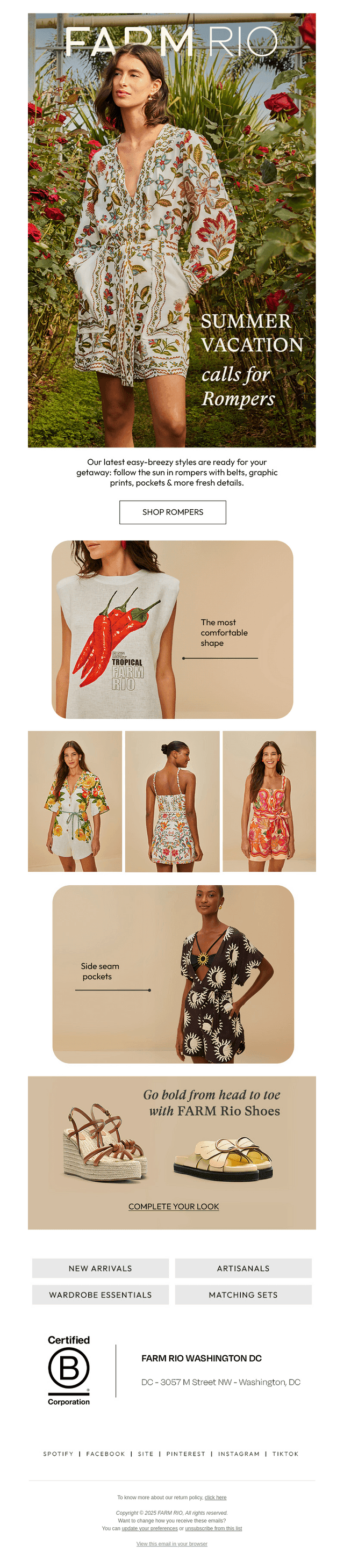 Summer vacation calls for Rompers