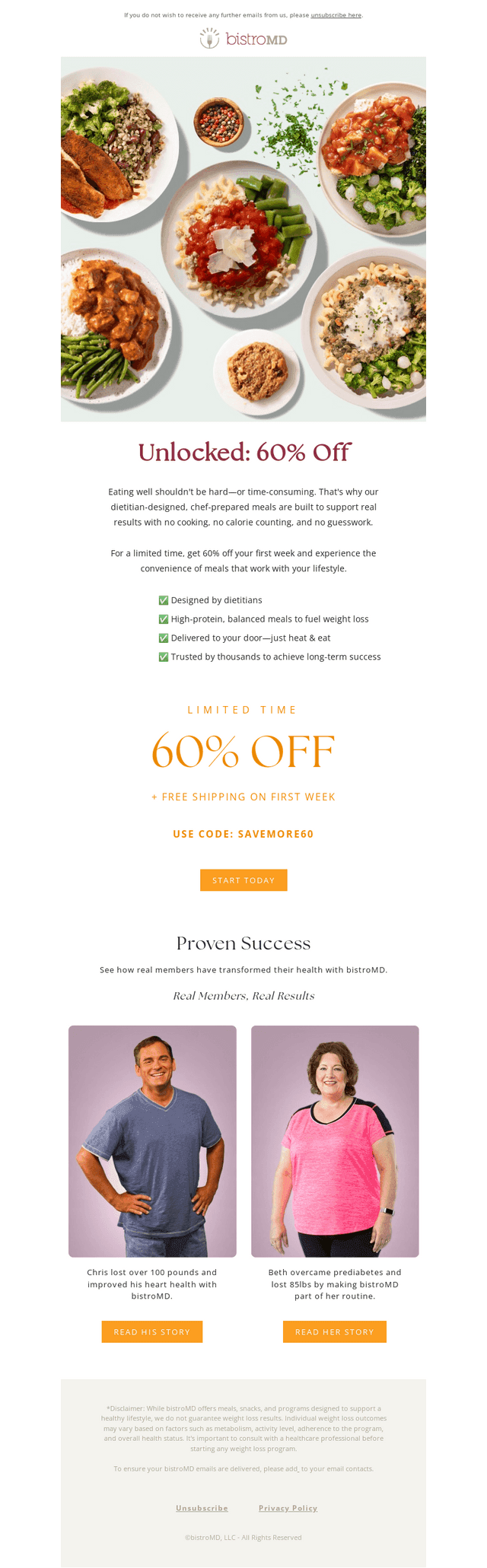 Chef-prepared > self-prepared. Save 60% for a limited time