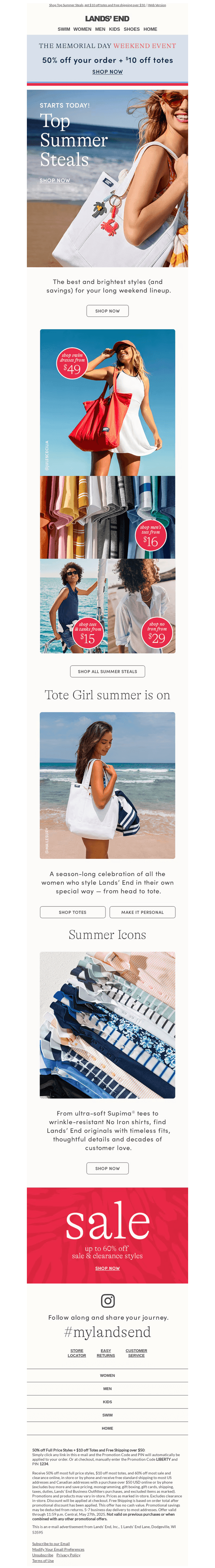 Lands' End email from Tue, May 20, 2025