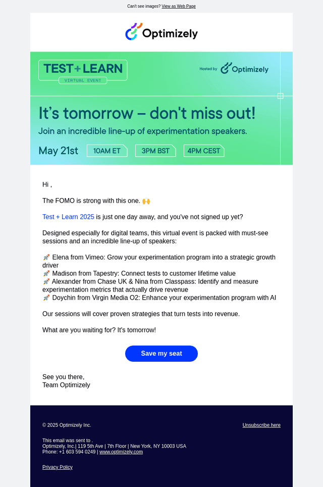 Last chance: Your invite to Test & Learn 2025 ☀️