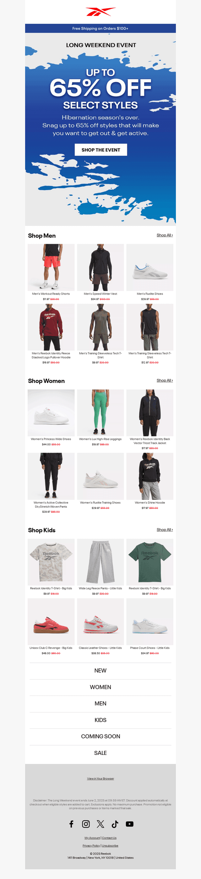 STARTS NOW: UP TO 65% OFF