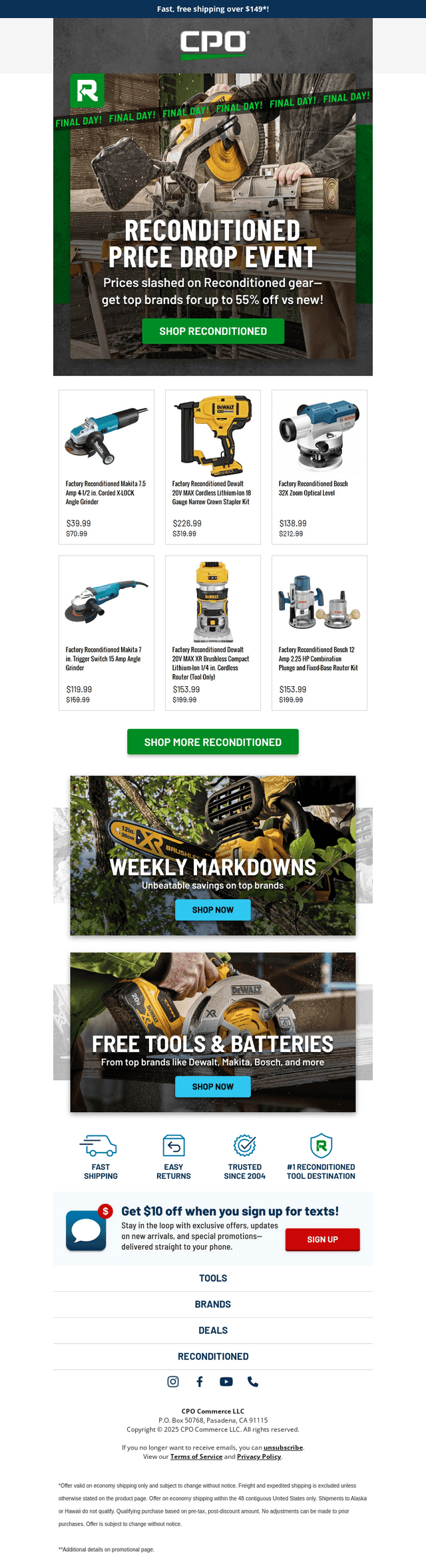 Final Hours! Reconditioned Price Drops End Tonight
