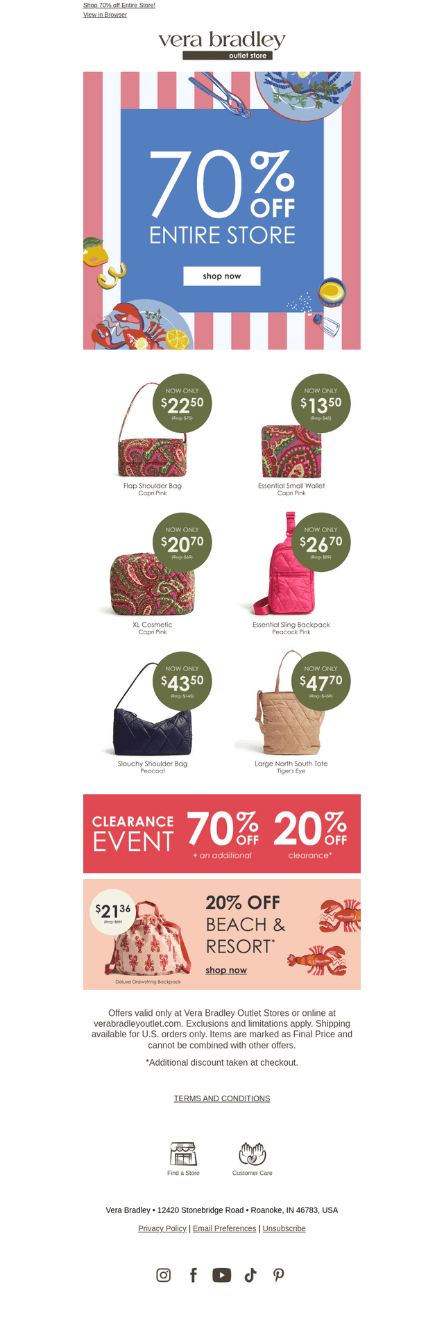 70% OFF starts today!