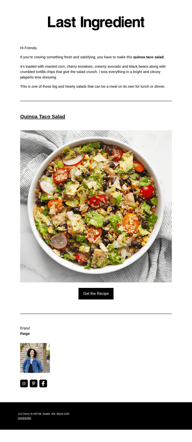 Healthy Quinoa Taco Salad
