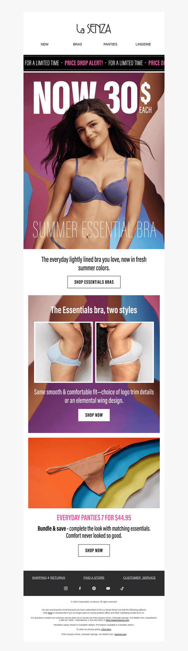 $30 Essentials Bras | Starts NOW