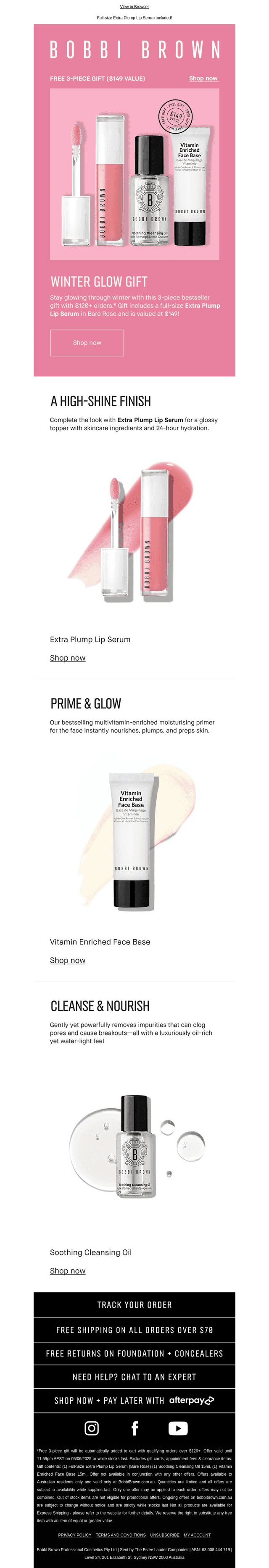 Free winter glow gift ($149 value)*