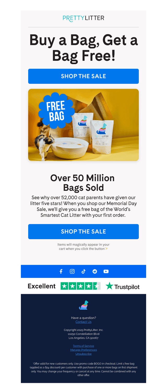 PrettyLitter email from Wed, May 21, 2025