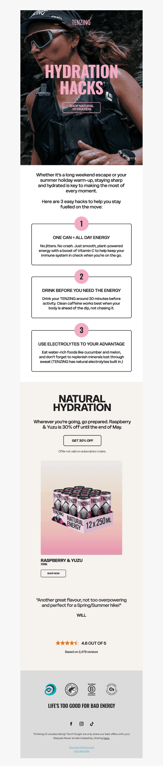 Hydration hacks for the long weekend💧