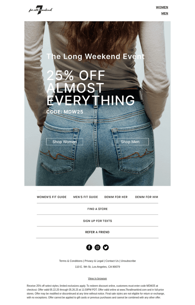 It’s On: 25% Off Almost Everything