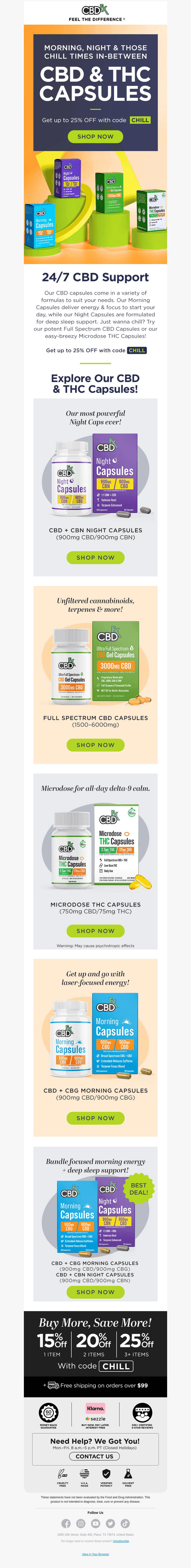 Boost your wellness with CBD & THC Capsules! 💊