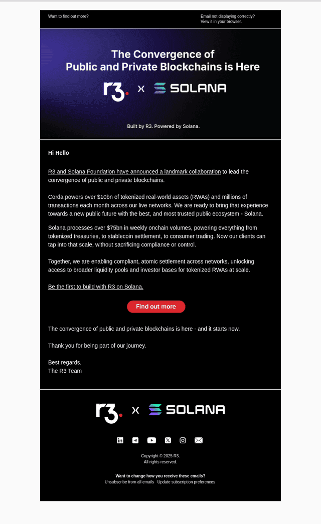 BREAKING: Solana Foundation and R3 Join Forces
