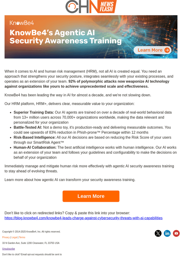 Next Gen AI Security Awareness Training Powered by KnowBe4