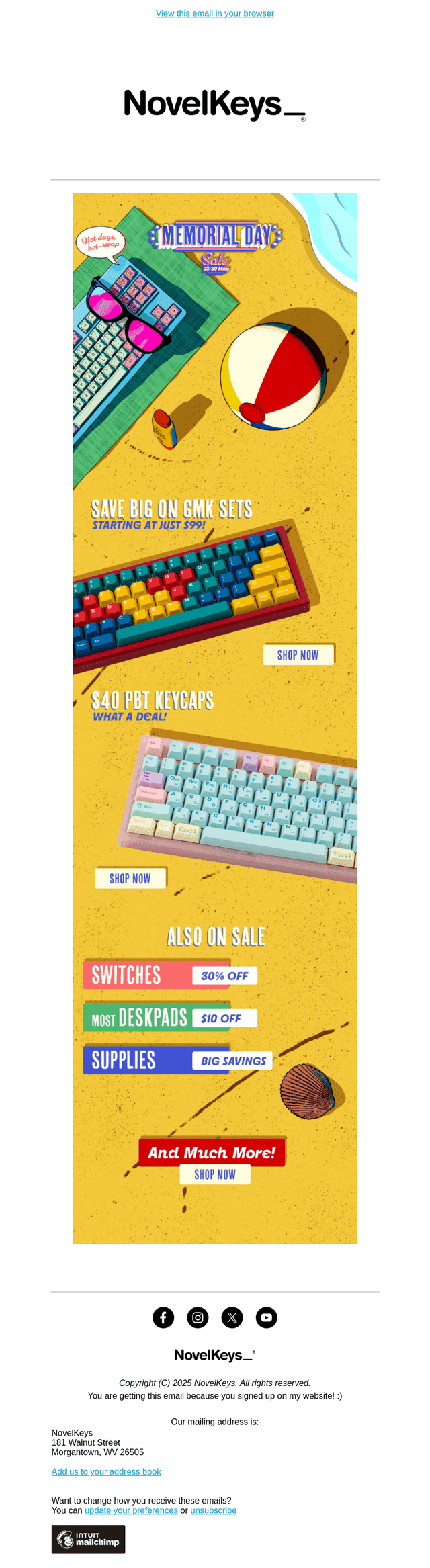 NovelKeys email from Fri, May 23, 2025