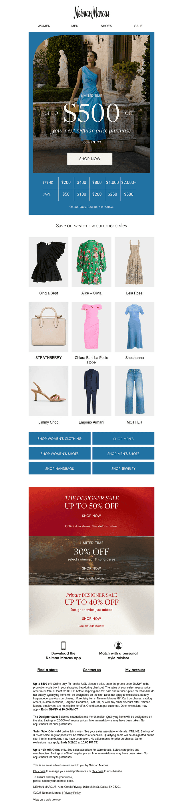 $50-$500 off: Save when you shop now