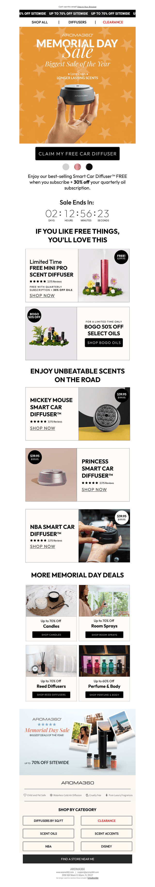 Aroma360 email from Sat, May 24, 2025