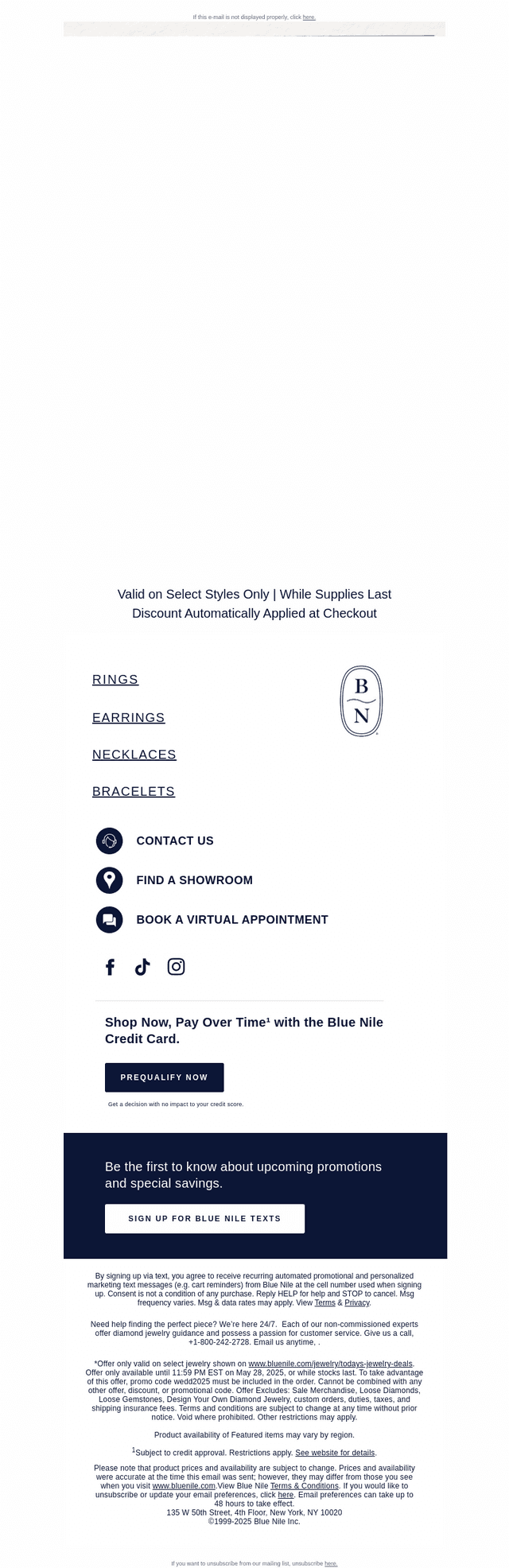 Blue Nile email from Sat, May 24, 2025