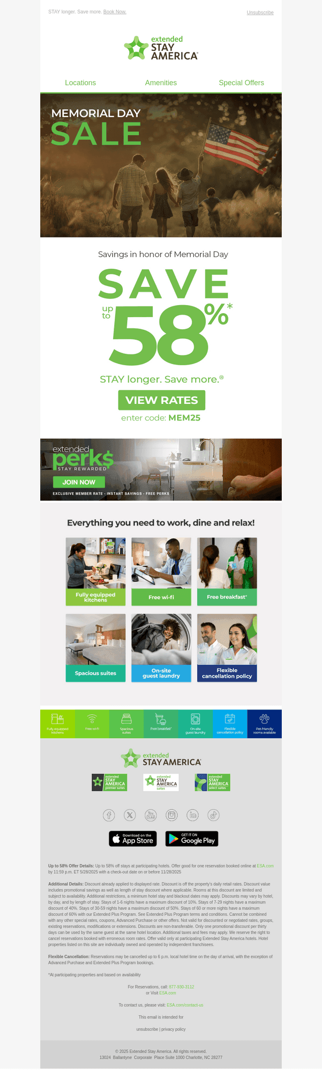 Extended Stay America email from Sat, May 24, 2025