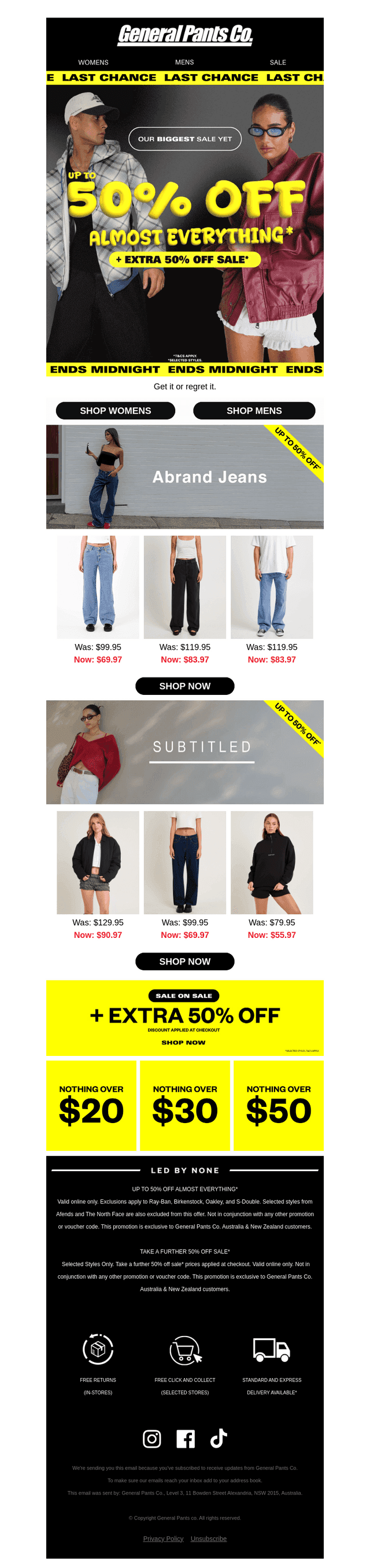 FINAL HOURS: Up to 50% OFF*.