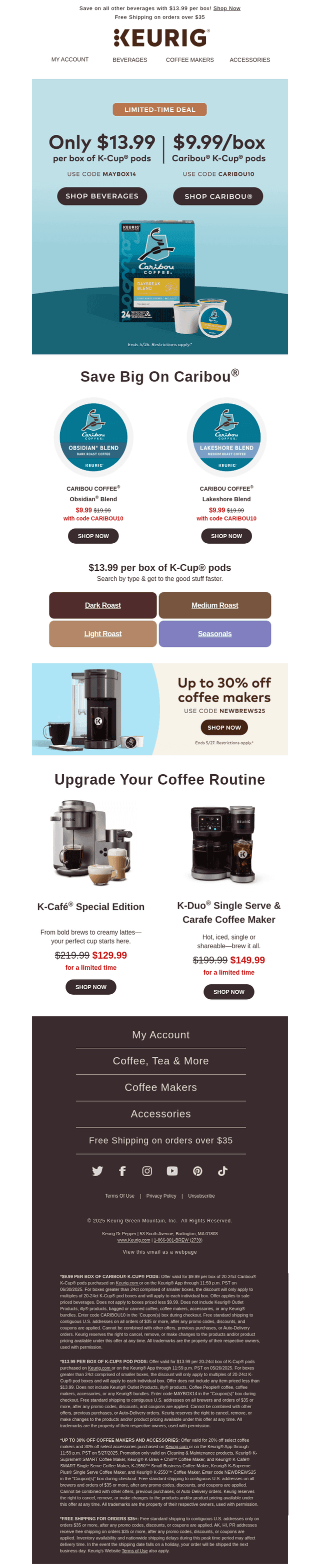 Try Caribou® for only $9.99 per box