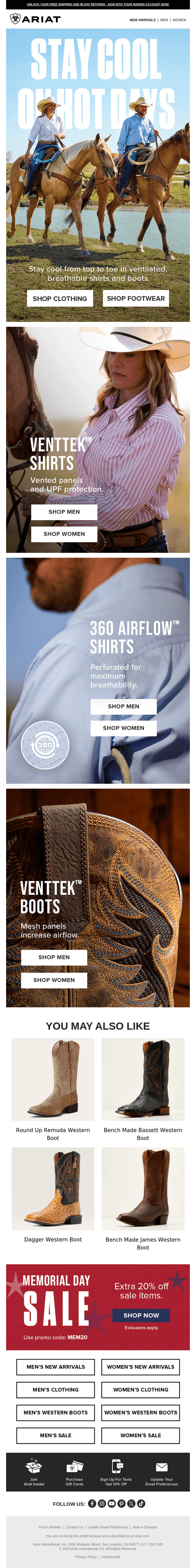 Hot Days < Lightweight, Breathable Gear