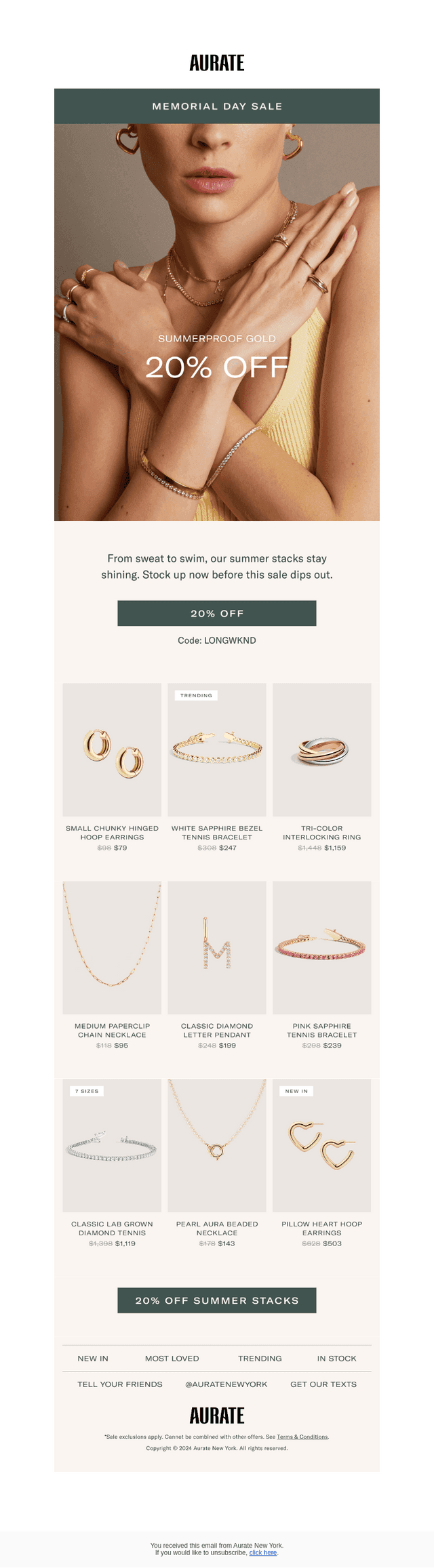 20% OFF SUMMER STACKS