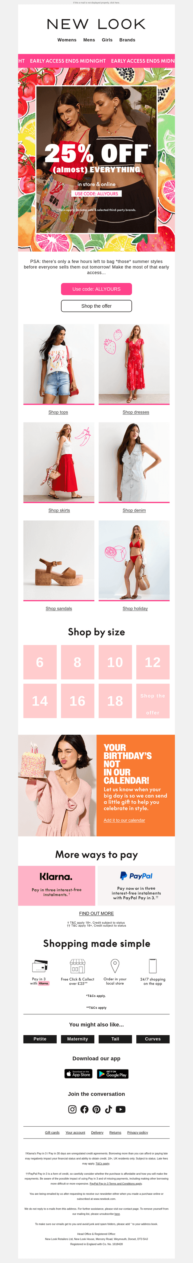 Selling fast: 25% off (almost) EVERYTHING