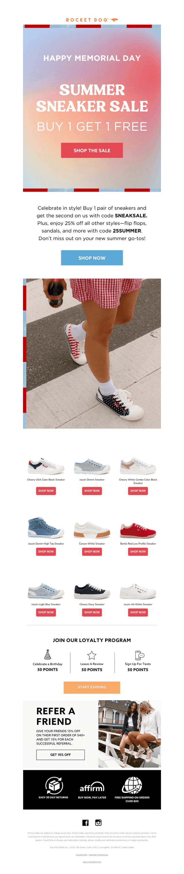 Red, White & FREE Sneakers! 🇺🇸