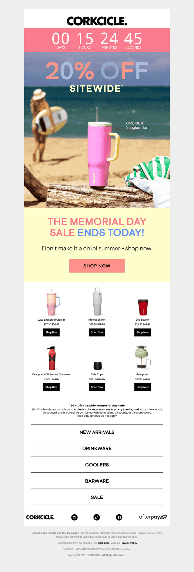 Last Day To Save 20% Sitewide!