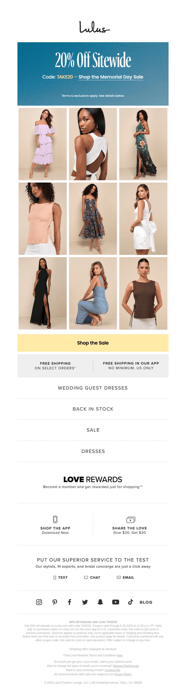 Lulus email from Mon, May 26, 2025
