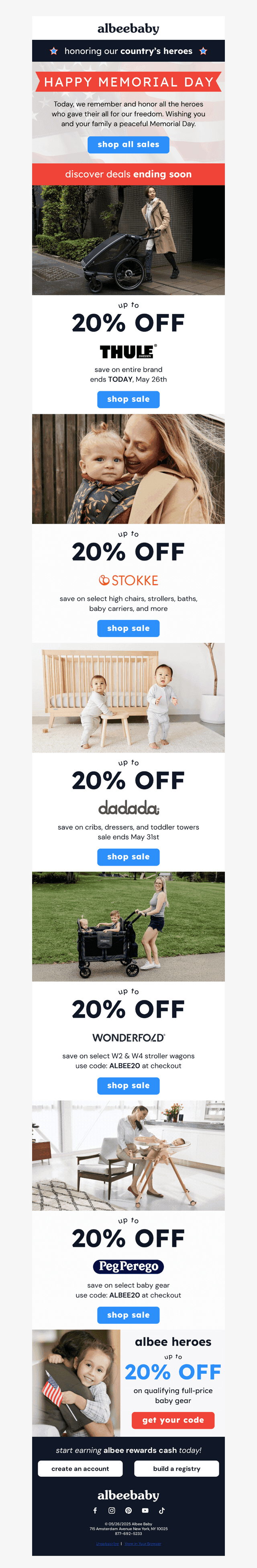 Albee Baby email from Mon, May 26, 2025
