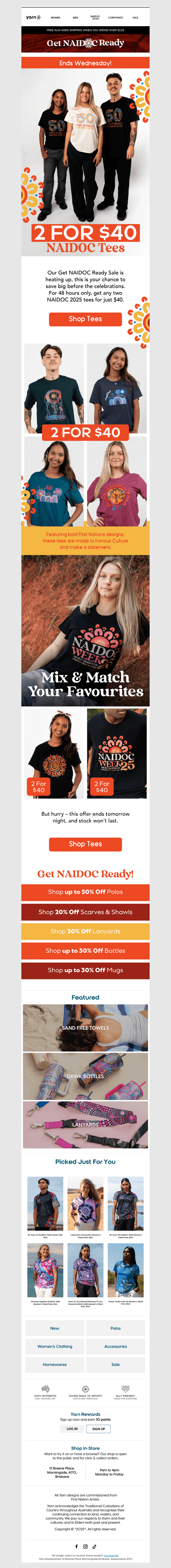 2 for $40 NAIDOC Tees - 48 Hours Only🛍️