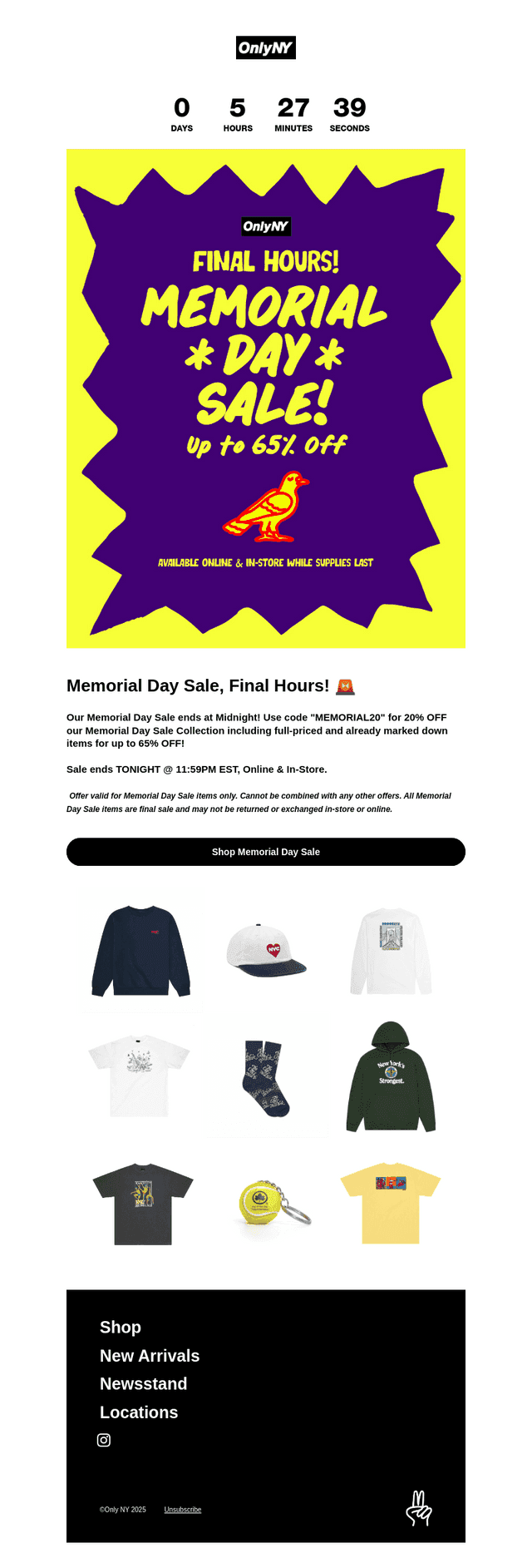 ⏰ Memorial Day Sale, Final Hours! ⏰