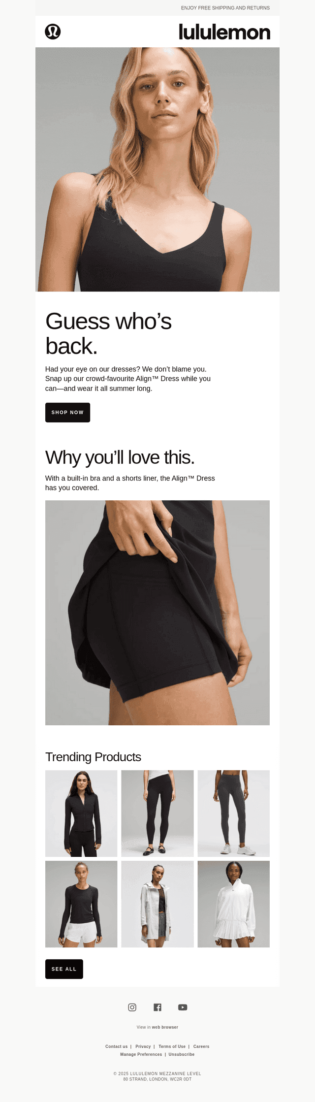 lululemon email from Tue, May 27, 2025