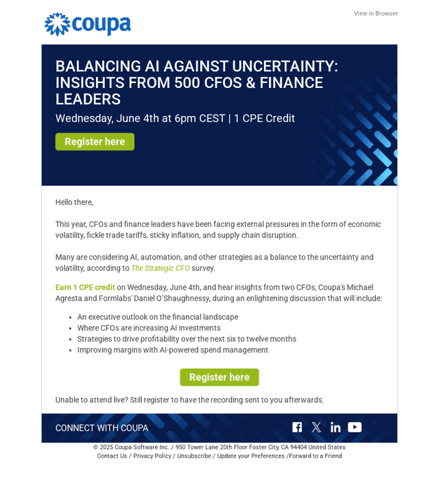 Two CFOs discuss global uncertainty & AI