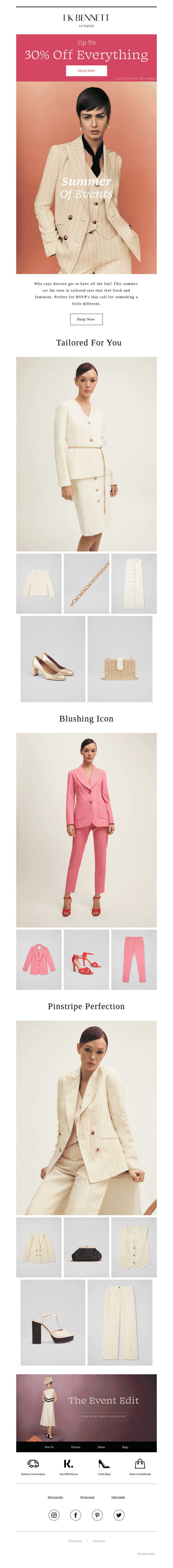 Up To 30% Off Everything | Tailored Sets