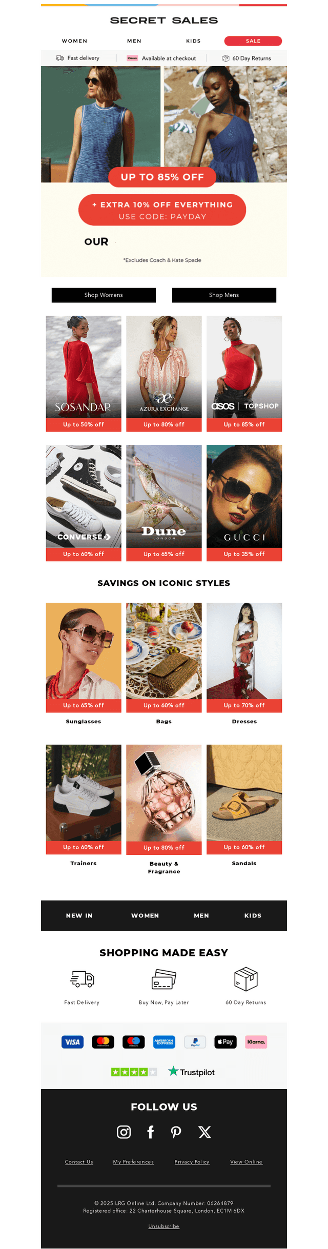 🚨 Up to 85% + Extra 10% Off Everything